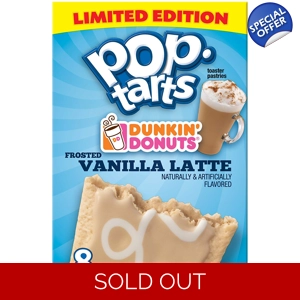 Kelloggs Pop Tarts Dunkin Donuts Frosted Vanilla Latte Pastries